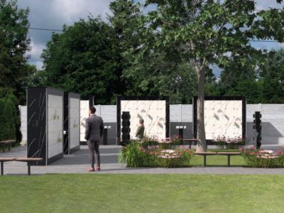Vizualizácia urnového cintorína Liesek urnové miesto