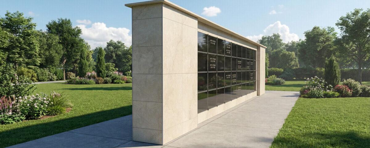 kolumbárium - urnová stena na hřbitově