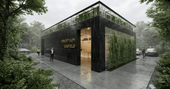 Nové kolumbárium na hřbitově určené pro ukládání uren